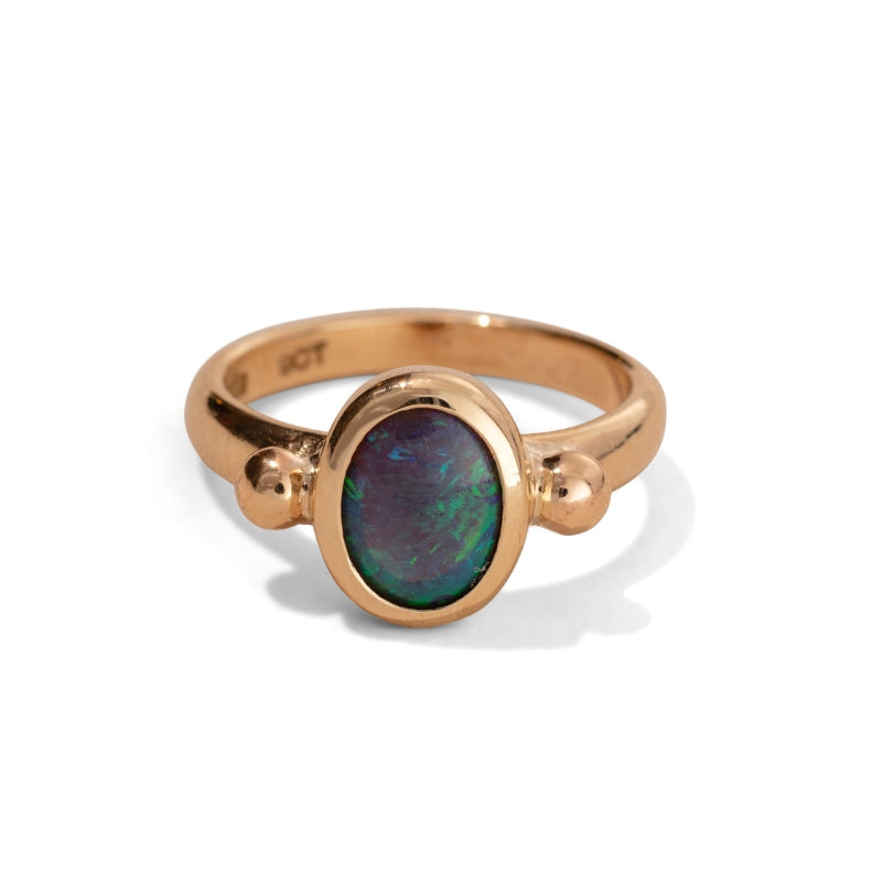 Green sale opal ring