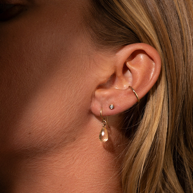 Freya Earring, Citrine, 9kt Yellow Gold