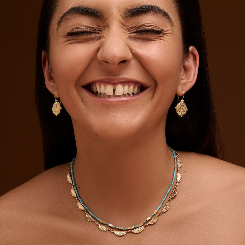 Grecian Earring, Gold