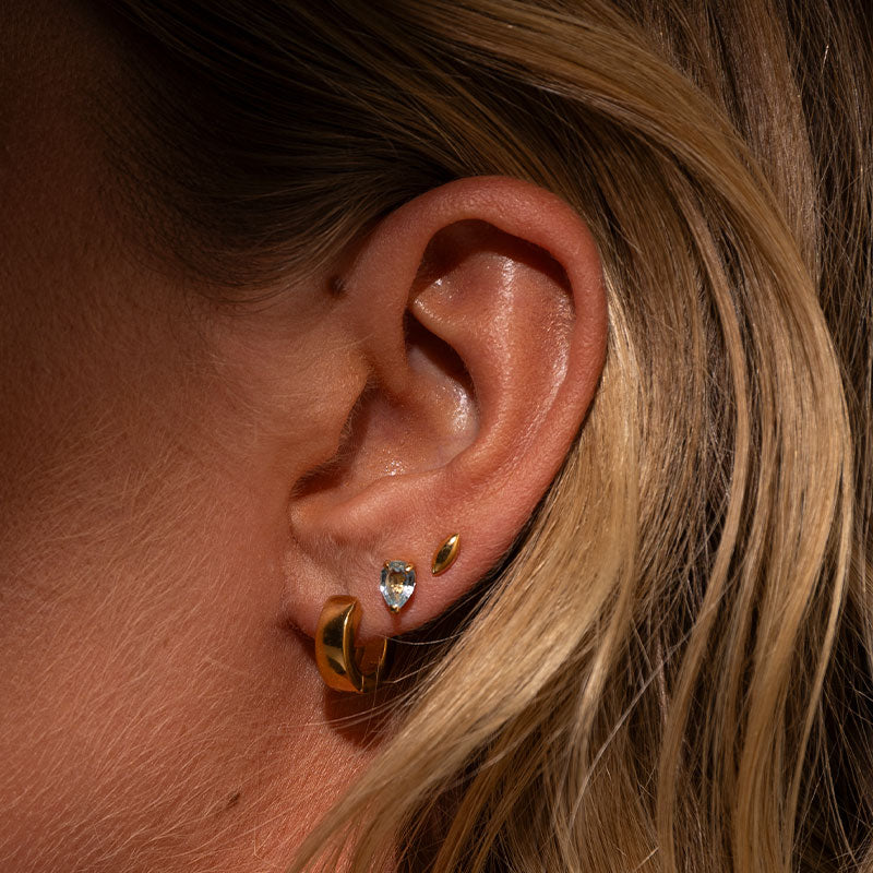 Seed Stud Single, 9kt Yellow Gold