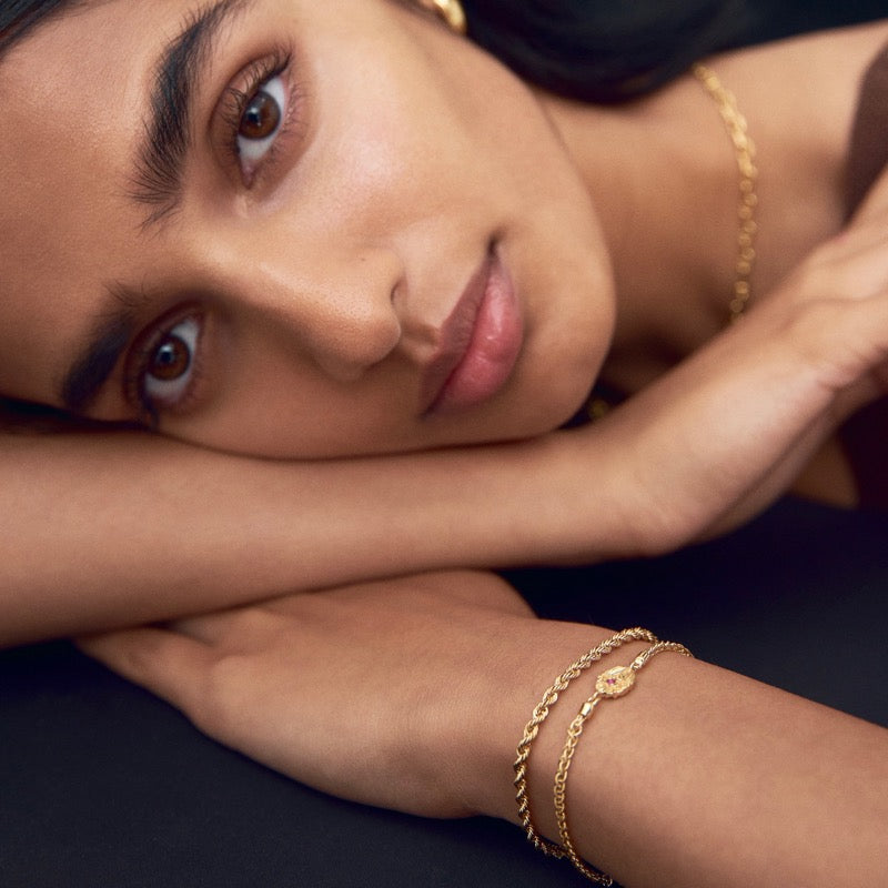 Scarab Bracelet, Ruby, 9kt Yellow Gold