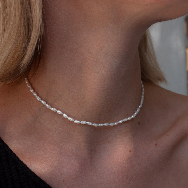 Seed Pearl Strand, 9kt Yellow Gold
