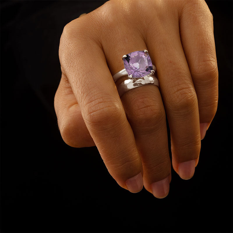 Kara Ring, Amethyst, Silver