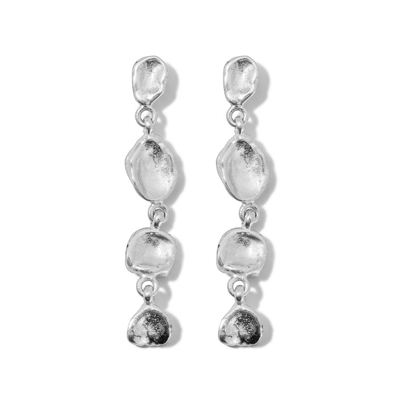 Cascading Keshi Stud, Silver