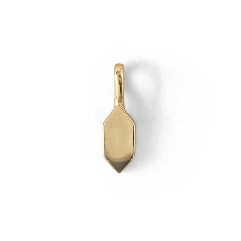 Personalised Rhombic Pendant, 9kt Yellow Gold