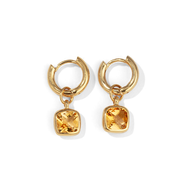 Tetra Charm, Citrine, Gold