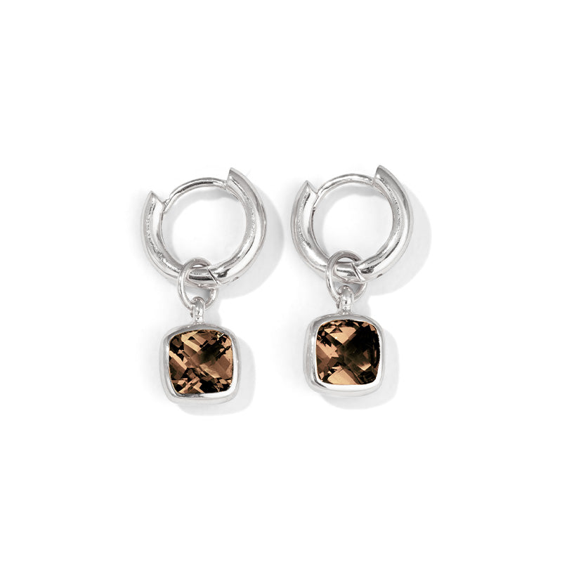 Tetra Charm, Smokey Quartz, Silver