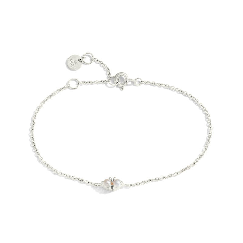 Twin Bracelet, Pearl, Silver