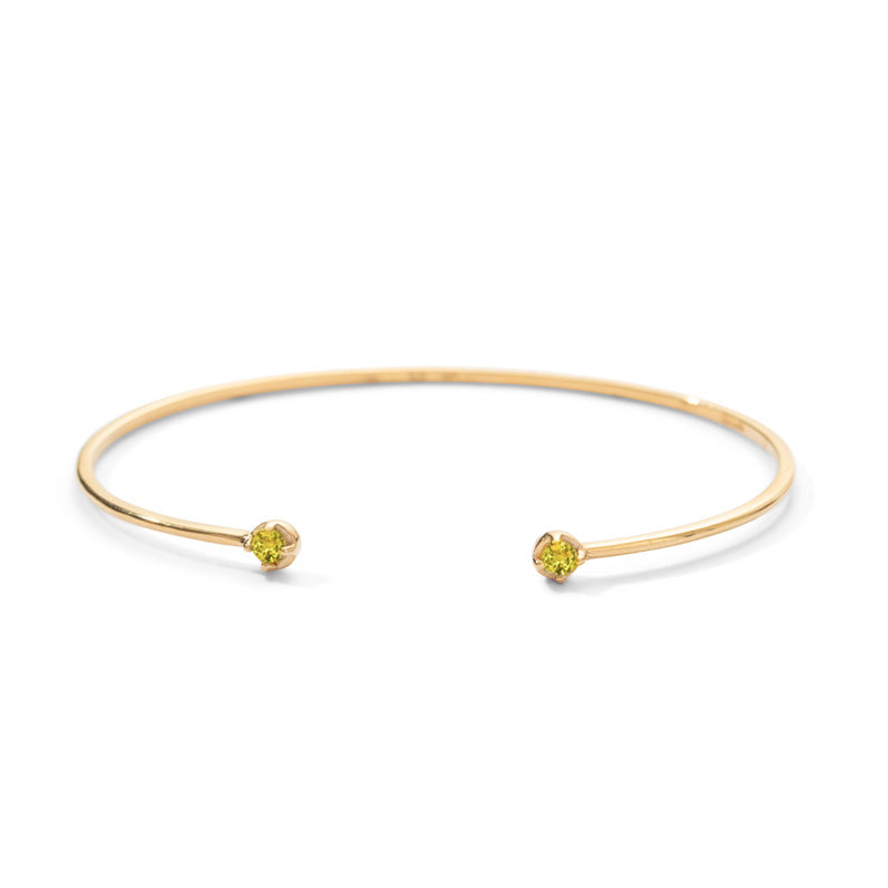 Winkie Cuff, Peridot, Gold