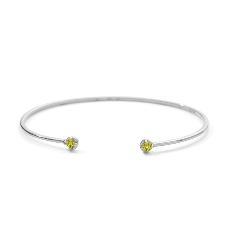 Winkie Cuff, Peridot, Silver