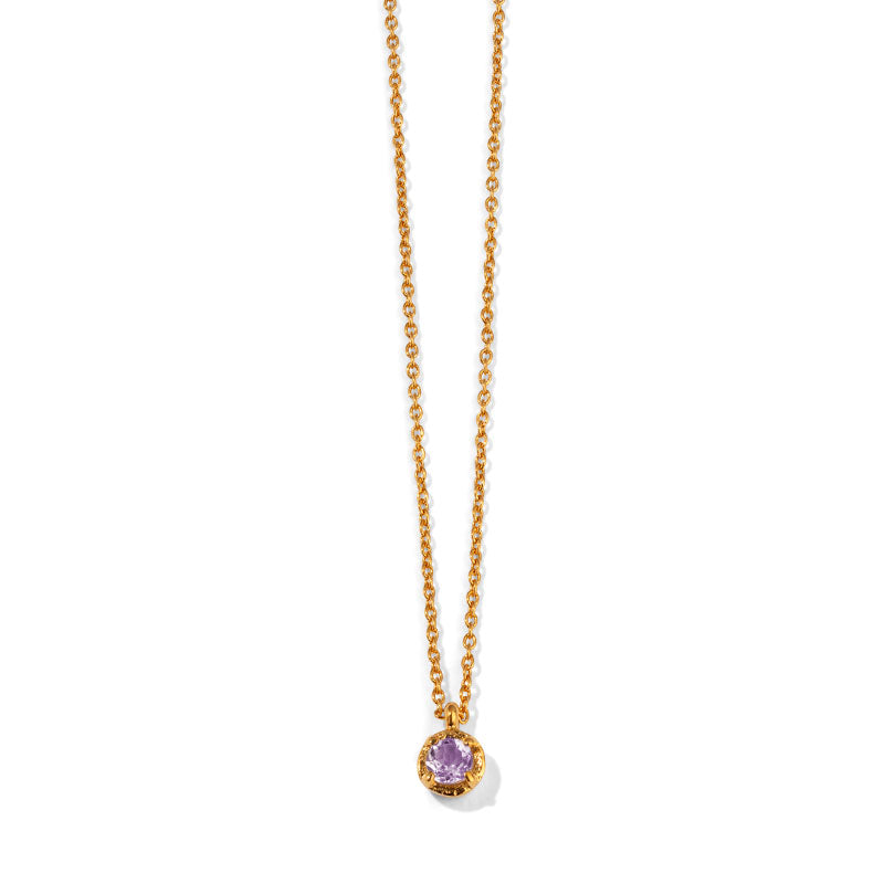 Winkie Necklace, Amethyst, Gold