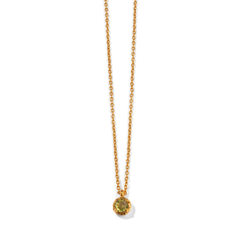 Winkie Necklace, Peridot, Gold
