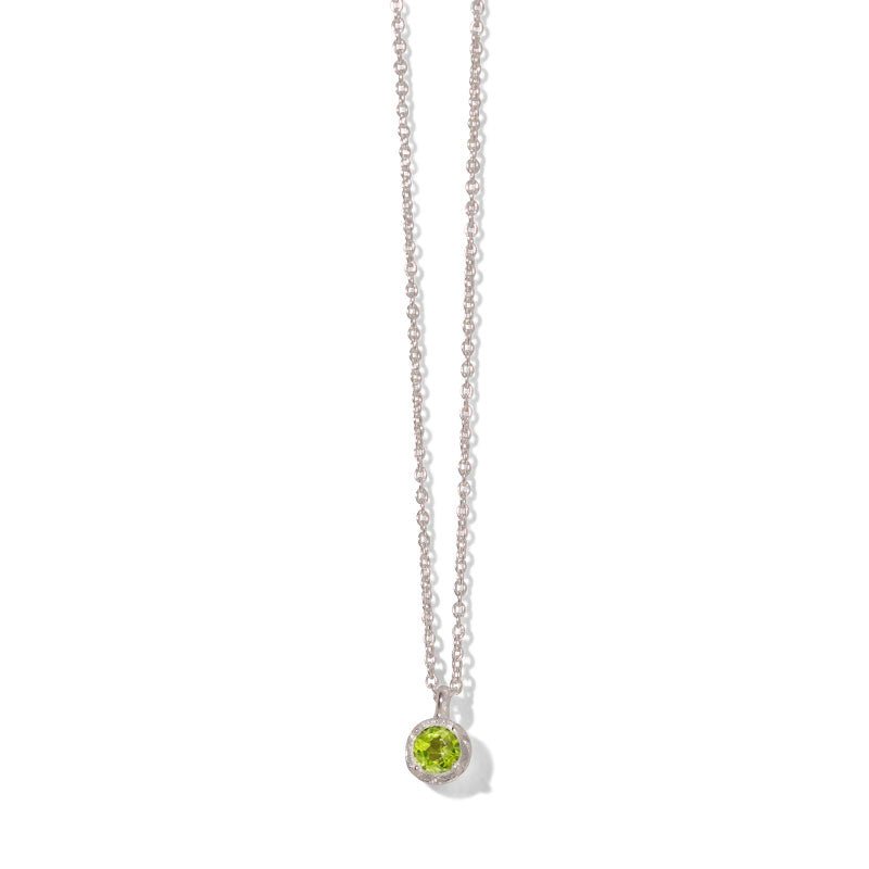 Winkie Necklace, Peridot, Silver