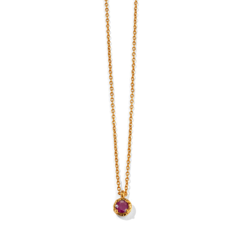 Winkie Necklace, Ruby, Gold