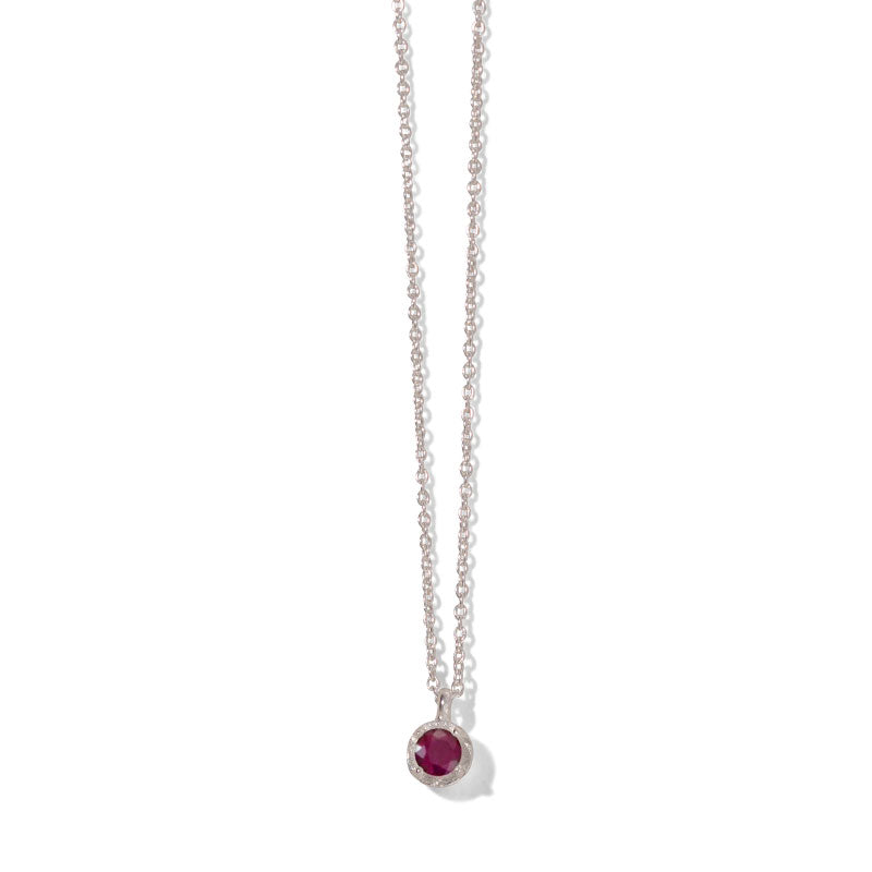 Winkie Necklace, Ruby, Silver