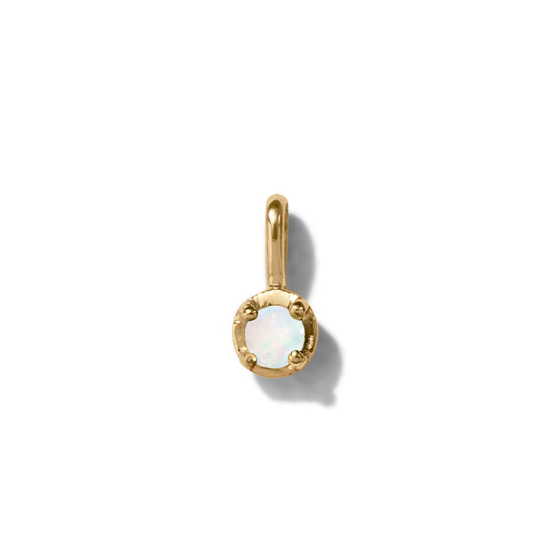 Winkie Pendant, White Opal, Gold
