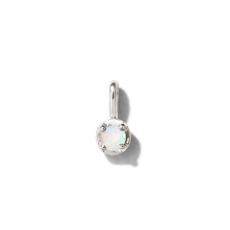 Winkie Pendant, White Opal, Silver