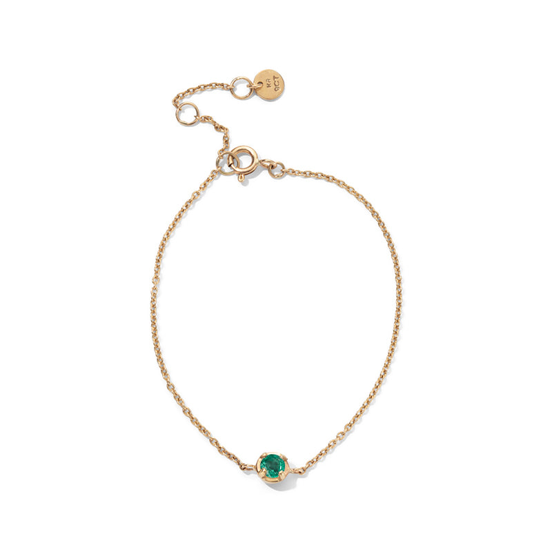 Winkie Bracelet, Emerald, 9kt Yellow Gold