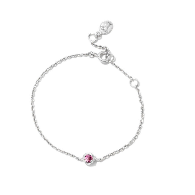 Winkie Bracelet, Pink Tourmaline, Silver