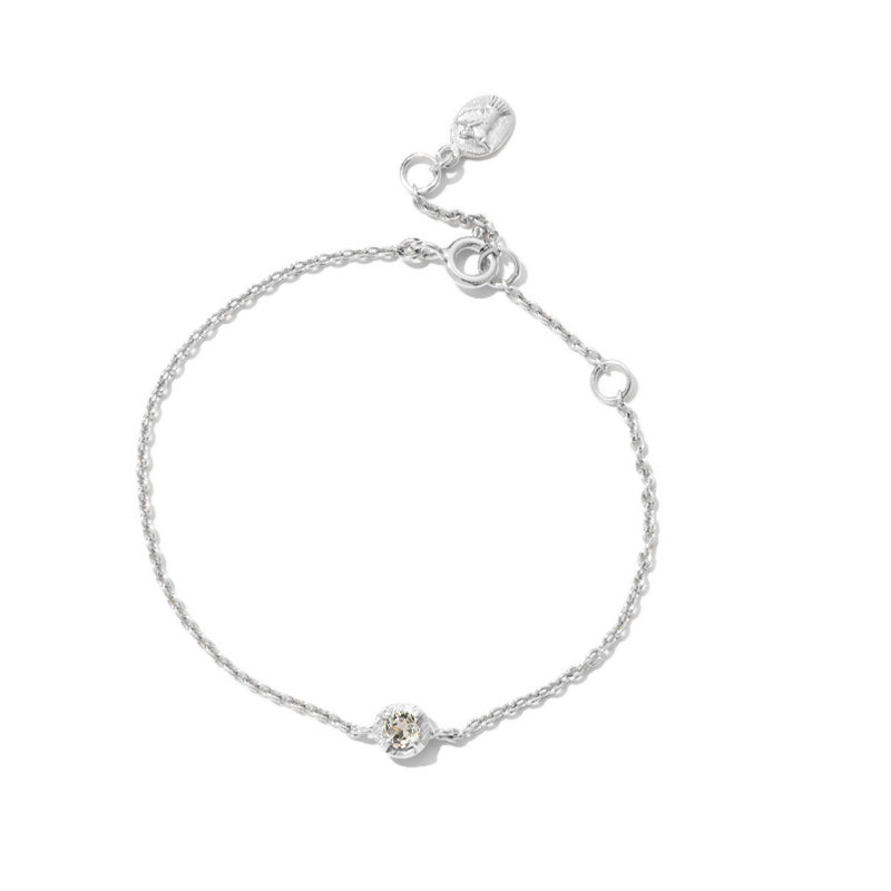 Winkie Bracelet, White Topaz, Silver