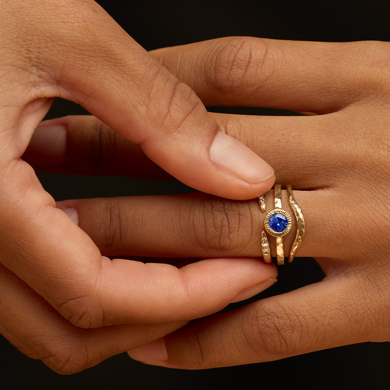 Vela Band, Diamond, 9kt Yellow Gold