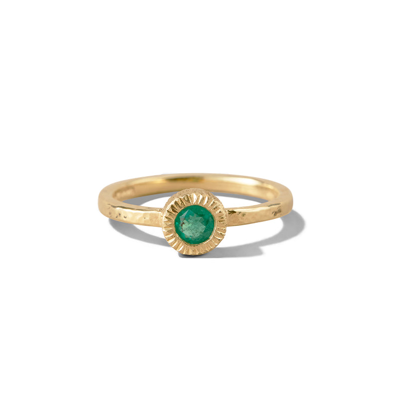 Aeon Ring, Emerald, 14kt Yellow Gold