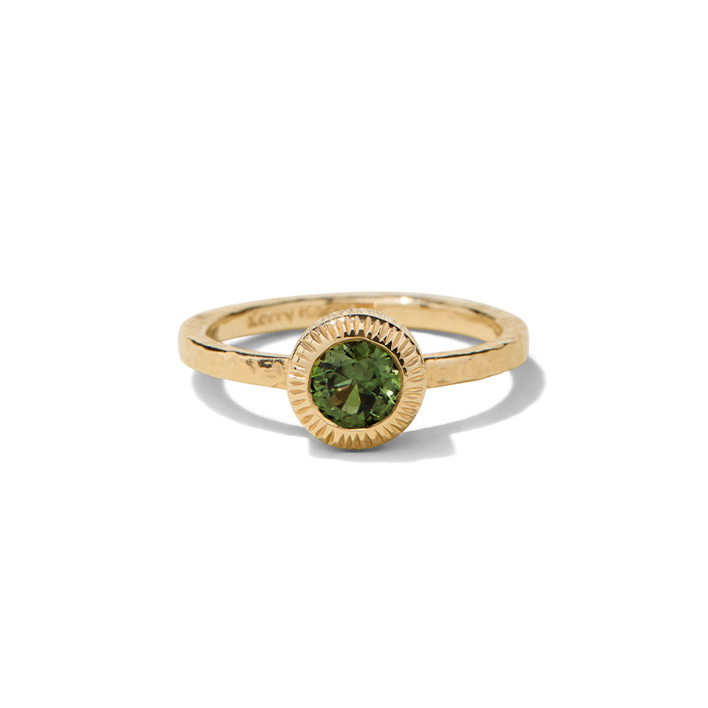 Aeon Ring, Green Sapphire, 14kt Yellow Gold