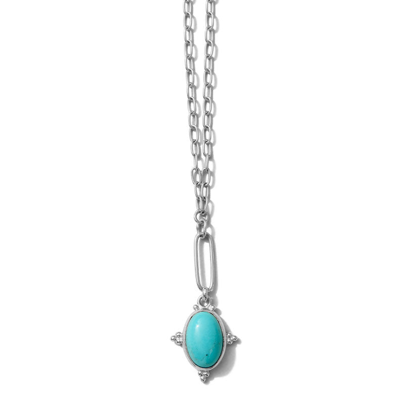 Alexa Amulet, Turquoise, Silver