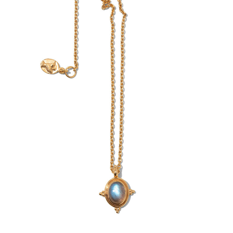 Alexa Necklace, Labradorite, Gold