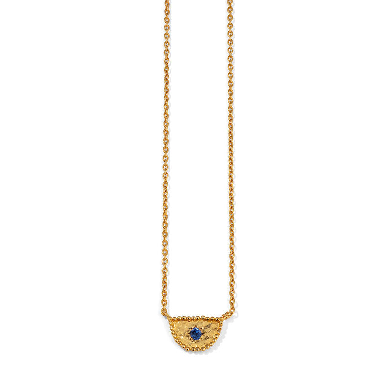 Amulet Necklace, Sapphire, 9kt Yellow Gold