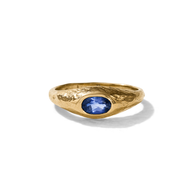 Aurelia Ring, Blue Sapphire, 9kt Yellow Gold