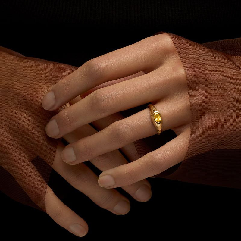 Aurelia Ring, Citrine, 9kt Yellow Gold