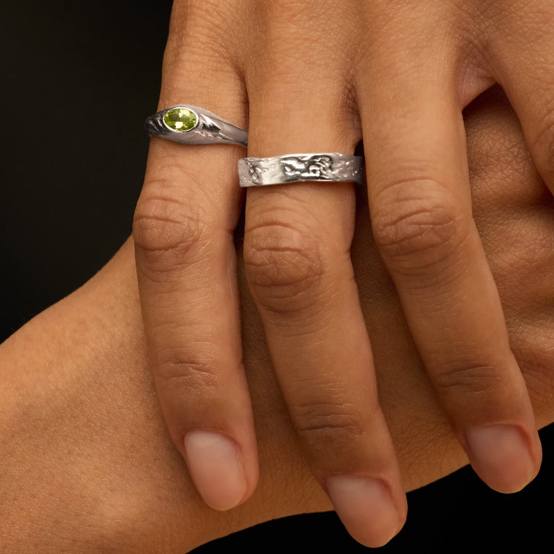 Aurelia Ring, Peridot, Silver