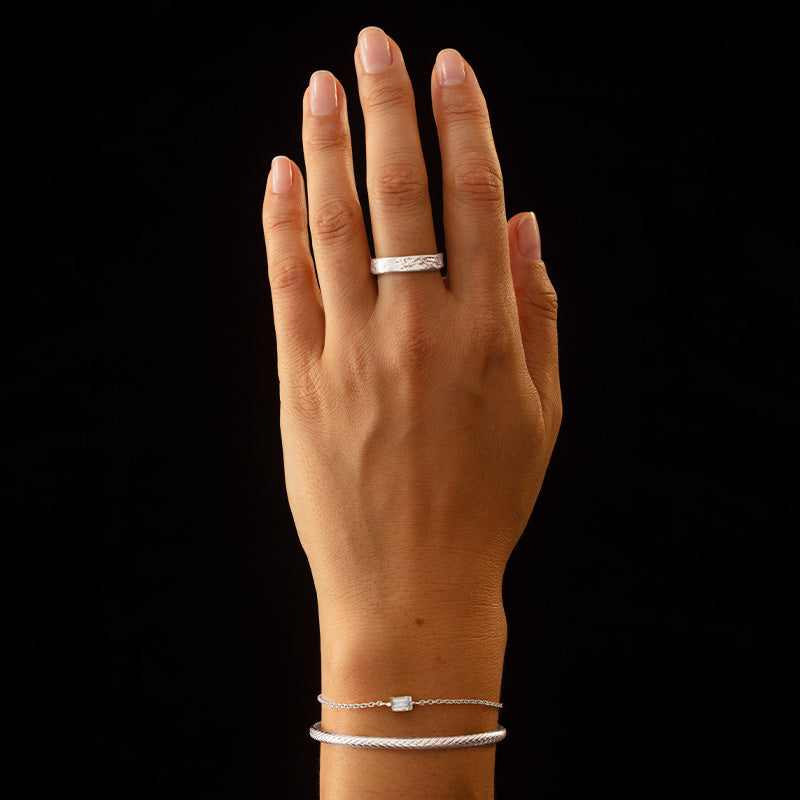 Woven Cuff, Silver