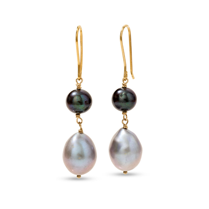 Theia Earring, Baroque Pearl, Gold