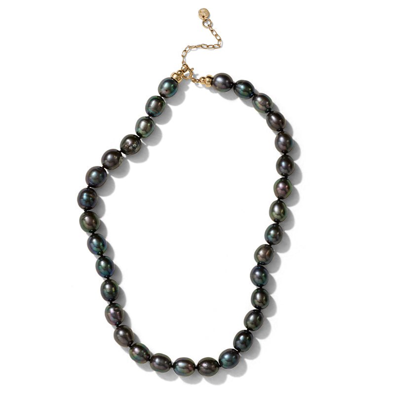 Chronos Strand, Black Pearl, 9kt Yellow Gold