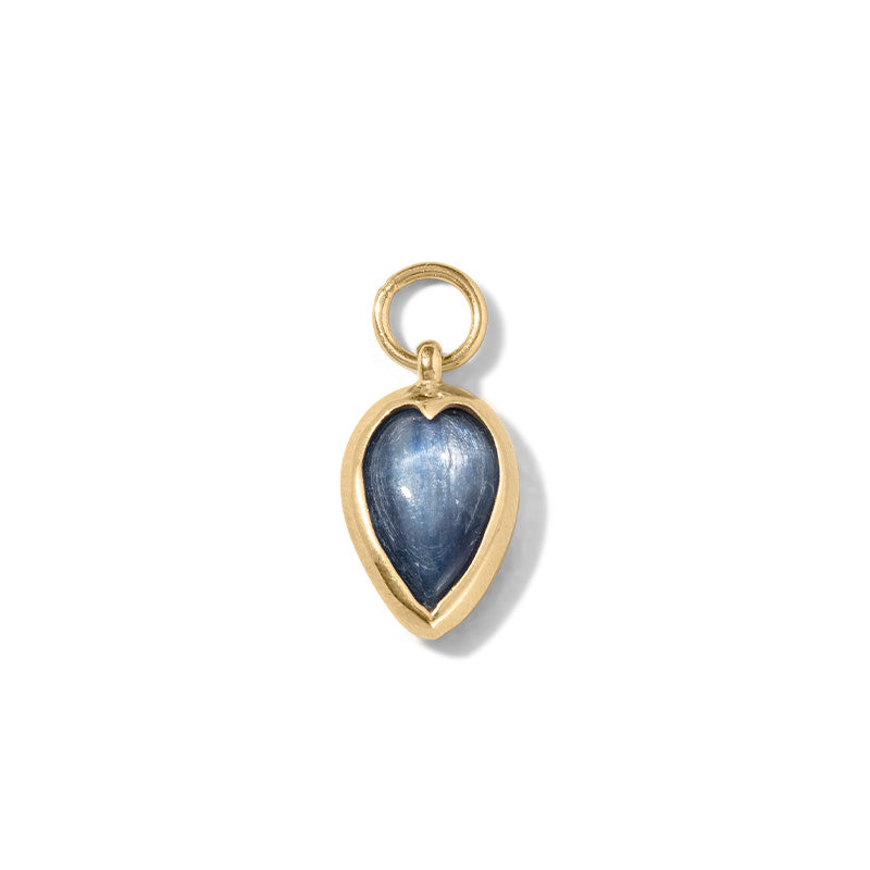 Brave Heart Charm, Kyanite, Gold