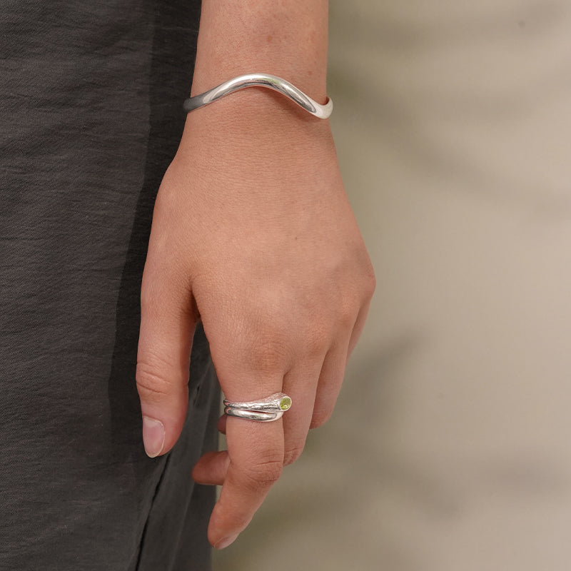 Contour Cuff, Silver