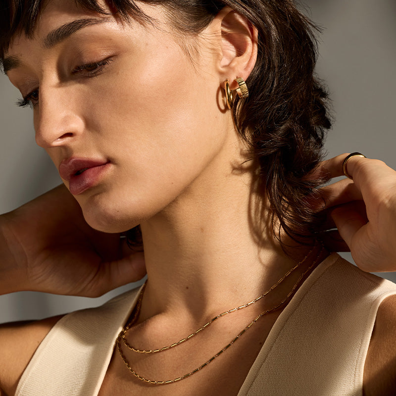 Delos Chain Necklace, Gold