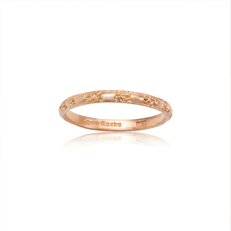 Embossed Band, 9kt Rose Gold