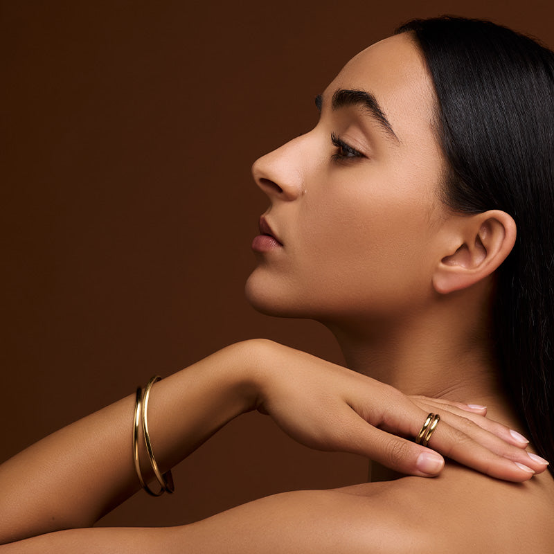 Enfold Band, Wide, Gold
