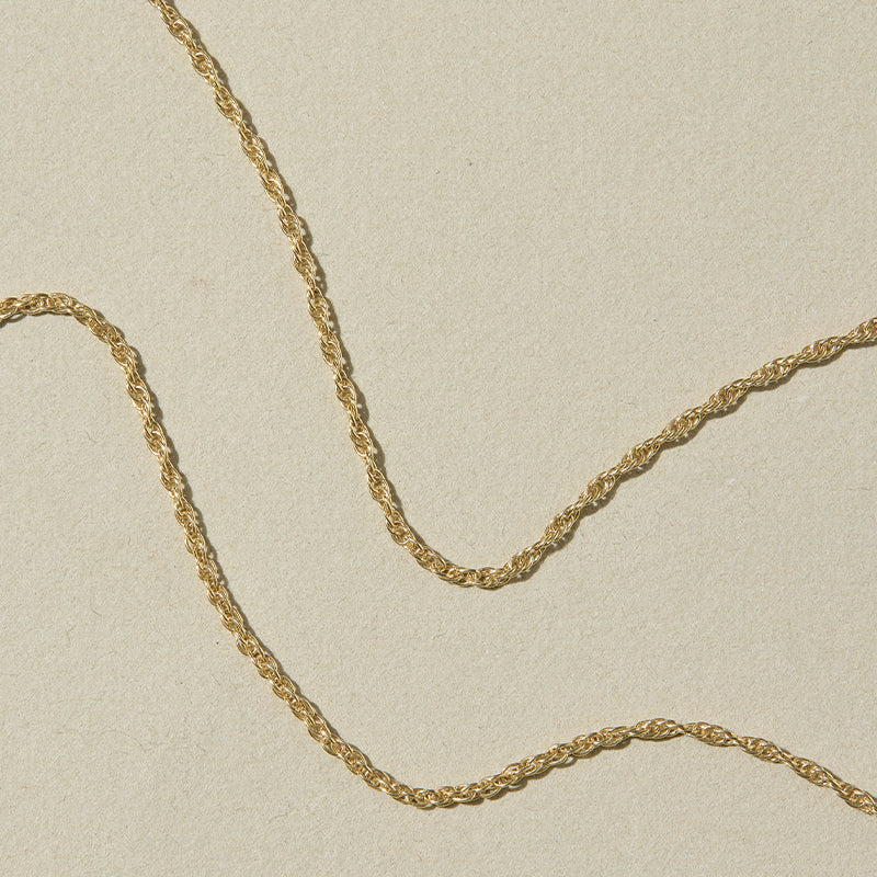 Fine Rope Chain Necklace, 9kt Yellow Gold
