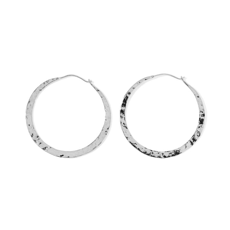 Forged Hoops Medium, Silver