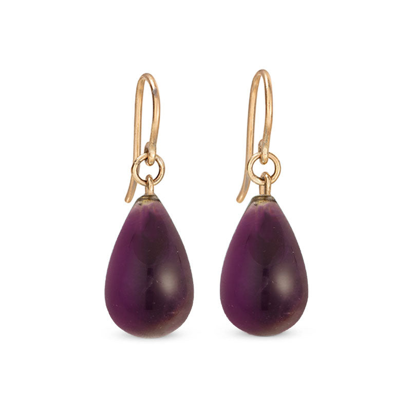 Freya Earring, Amethyst, 9kt Yellow Gold