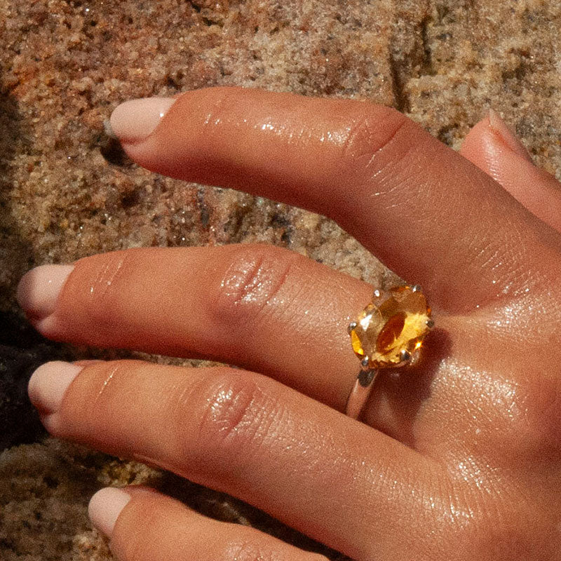 Gigi Ring, Citrine, Silver