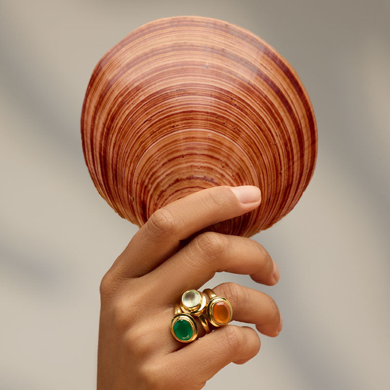 Greco Ring, Carnelian, Gold