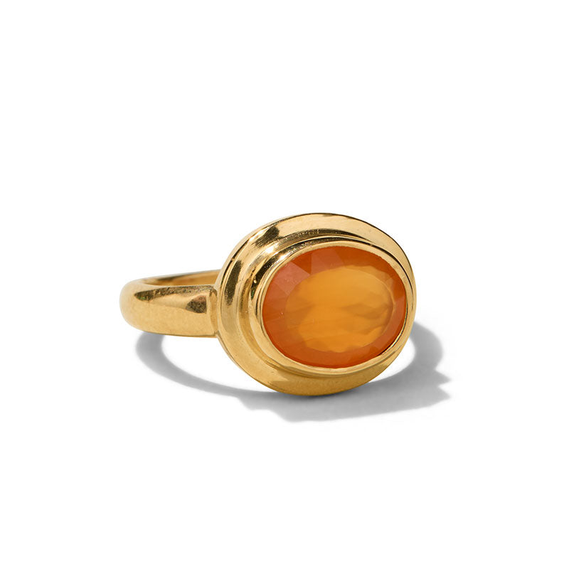 Greco Ring, Carnelian, Gold