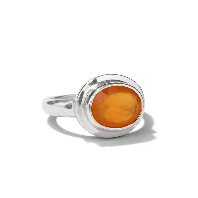Greco Ring, Carnelian, Silver