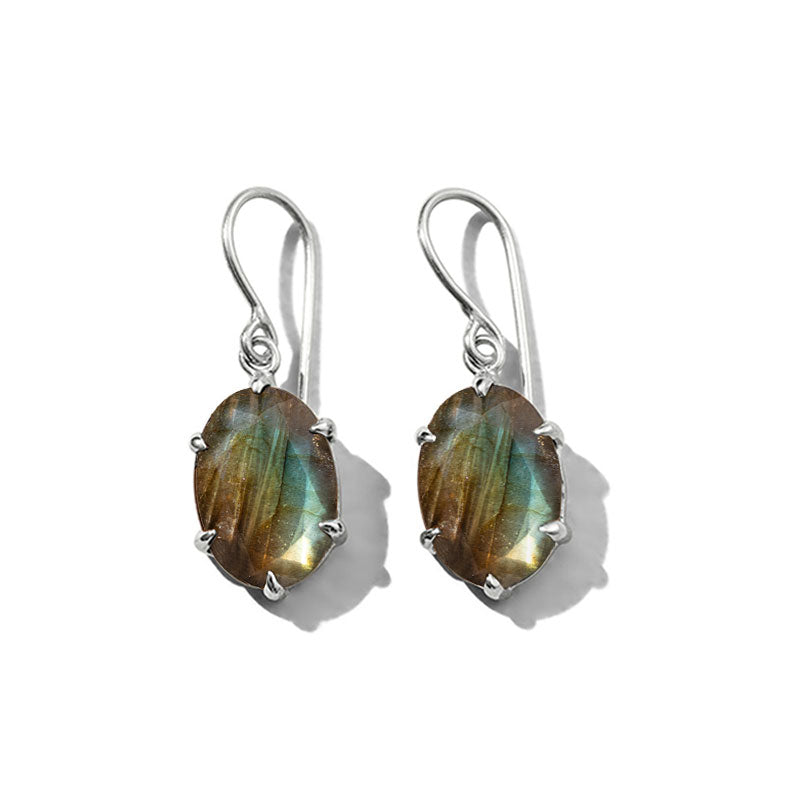 Helene Earring, Labradorite, Silver
