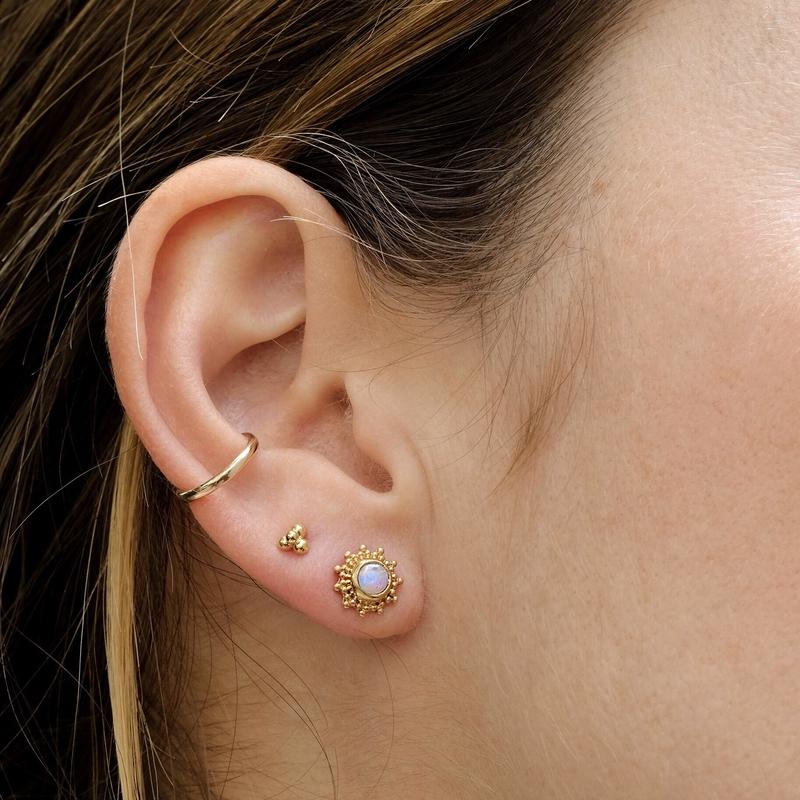 Granule Stud, 9kt Yellow Gold
